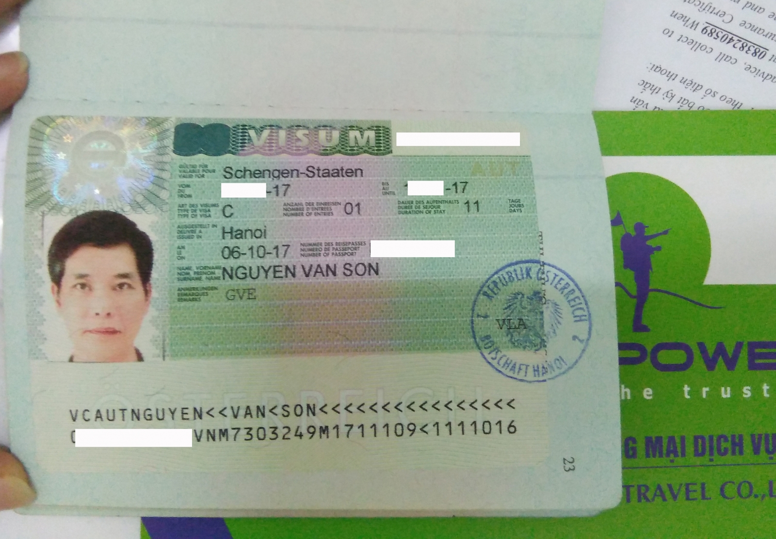 Chúc mừng visa công tác Áo